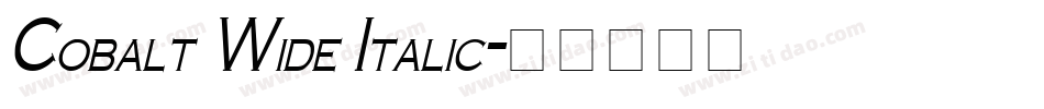 Cobalt Wide Italic字体转换